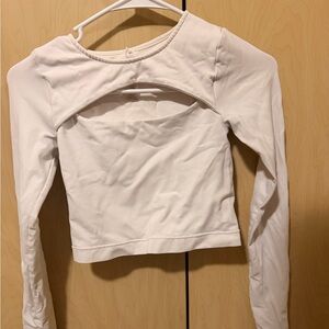 White athletic Long Sleeve Top